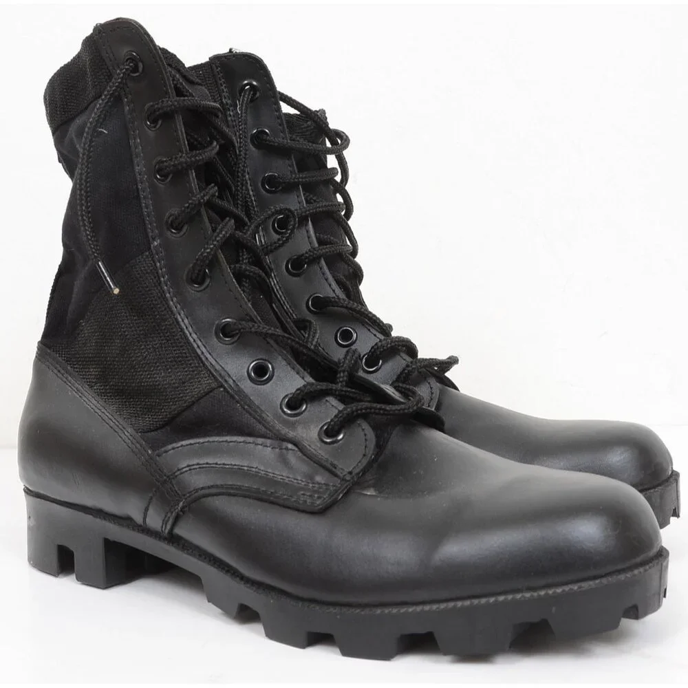 New Jungle Combat Boots Men's 12R Tactical Lace Up Military Work‎ Boots Vegan